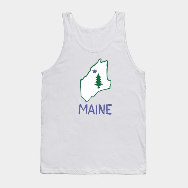 Maine Tank Top by Very Simple Graph